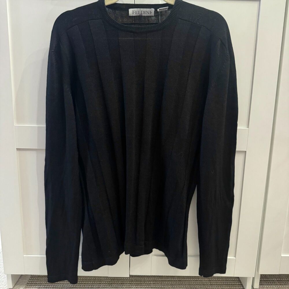 Vintage Feldini Sweater, 100% Silk, Size M, Quiet Luxury Knitwear